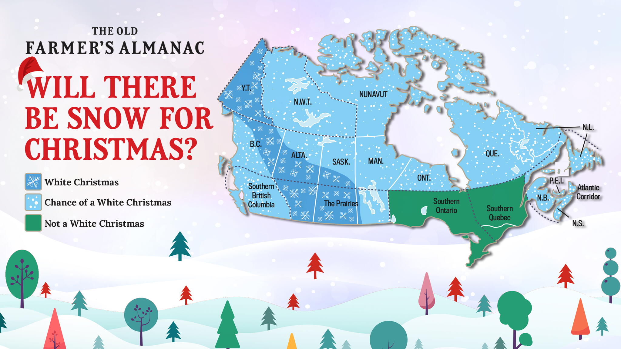 will there be snow for Christmas, white Christmas in Canada map 2024